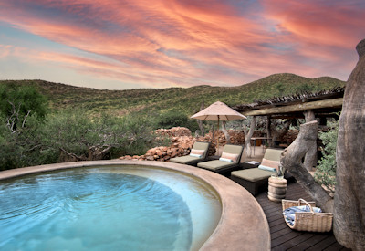 The stunning pool at the homestead