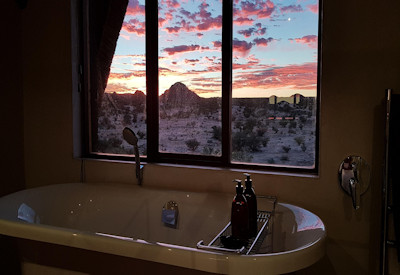 A en-suite bathroom with a view
