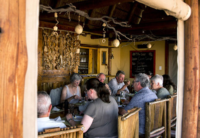 The indoor dining room