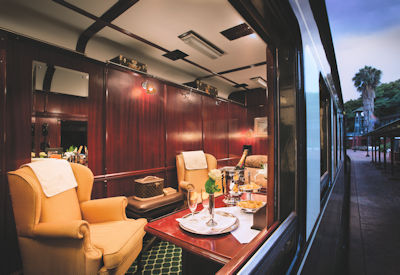 Bush dinner Sossusvlei dunes sunset Rovos Rail Namibia luxury train safari