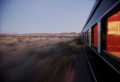 Namib Desert traversal aboard Rovos Rail Namibia train safari Swakopmund Atlantic coast