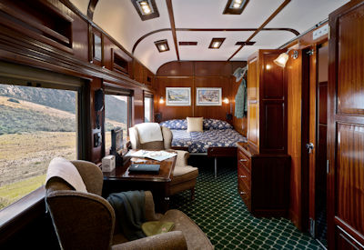 Rovos Rail Pride of Africa dining car Pretoria Durban train safari South Africa