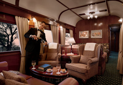 Spionkop Lodge sundowner braai Rovos Rail Pretoria Durban train safari South Africa