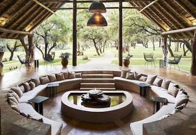 LETAMO Lodge and its central firepit