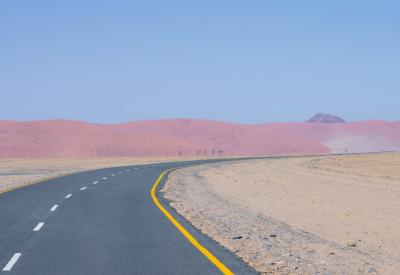 Driving to Sossusvlei Namibia road trip photography highlights Namib Desert tarred route
