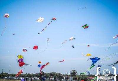 Cape Town Kite Festival whale shark kite impressive dimension colour dominating sky Muizenberg