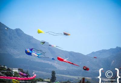 Cape Town Kite Festival colour kites sky False Bay Cape Mental Health charity Muizenberg annual event