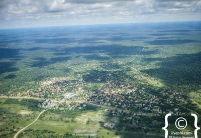 Botswana aerial photography light aircraft vast landscape Okavango Kalahari Chobe
