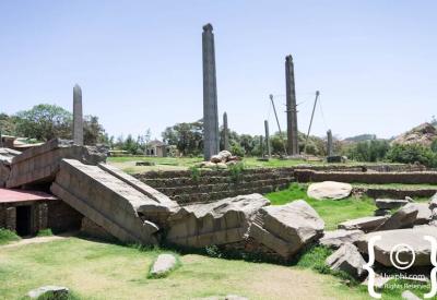 Axum Stelae Field Ethiopia 7 hand-carved monolithic stelae 1700 years old Northern Ethiopia