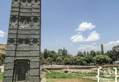 Axum Stelae Field Ethiopia 7 hand-carved monolithic stelae 1700 years old Northern Ethiopia