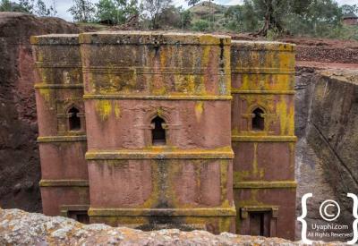 Bet Giyorgis Church Lalibela Ethiopia exterior uncovered freestanding rock-hewn church photography