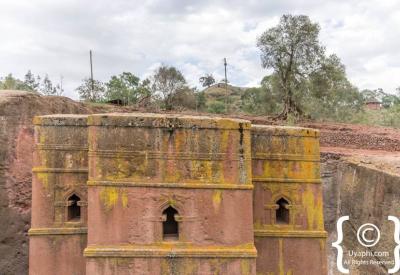 Bet Giyorgis Church Lalibela Ethiopia 13 mountain peaks visible horizon Eighth Wonder photography