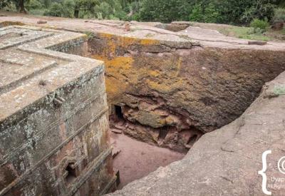 Bet Giyorgis Church Lalibela Ethiopia cross carved top three Greek crosses UNESCO photography