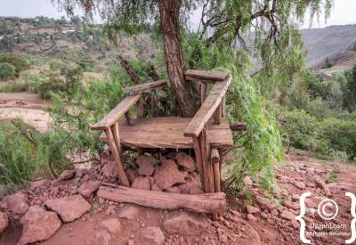 Bet Giyorgis Church Lalibela Ethiopia dramatic drop-off edge roof carved stone photography