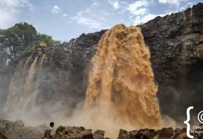 Blue Nile Falls Ethiopia village walk 25 minutes Blue Nile River boat crossing photography