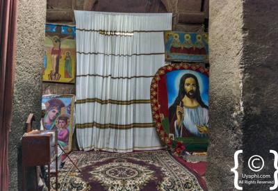 Lake Tana island monastery ancient fresco mural Ethiopian Orthodox religious art