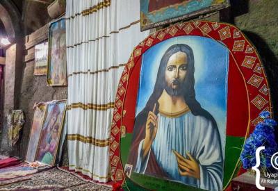 Ethiopian biblical scene painting Three Wise Men Nativity church art photography