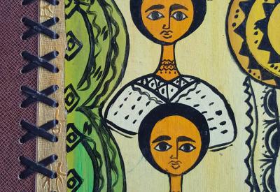 Ethiopian Orthodox priest ceremonial robes cross Ethiopia religious art photography