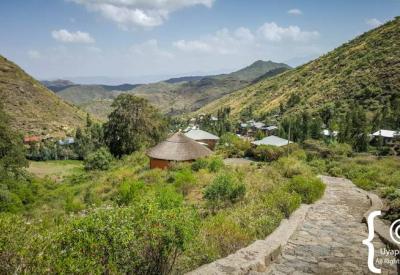 Ethiopian countryside road highland landscape northern Ethiopia scenery photography