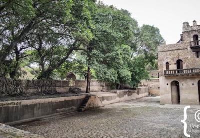 Fasilides Bath Gondar Ethiopia empty bath dry stone floor walk around photography Uyaphi