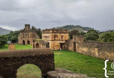 Fasil Ghebbi Gondar Ethiopia Royal Enclosure Fasilides Castle original 1636 AD photography