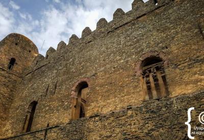Fasil Ghebbi Gondar Ethiopia castle walls thick fortifications defensive architecture photography
