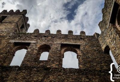 Fasil Ghebbi Gondar Ethiopia castle complex towers multiple structures centuries construction