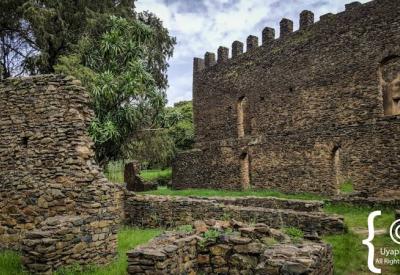 Fasil Ghebbi Gondar Ethiopia multiple castle structures added successive Ethiopian emperors photography