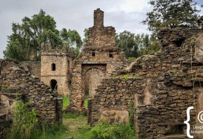 Fasil Ghebbi Gondar Ethiopia WWII British bombing accidental damage history Northern Ethiopia