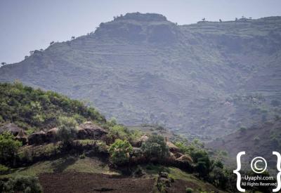 Lalibela Ethiopia sunset golden hour mountain silhouette Northern Ethiopia photography