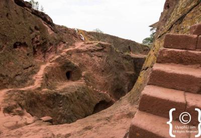 Lalibela Northern Cluster protective tarpaulin UNESCO World Heritage preservation photography