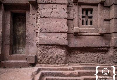Lalibela Northern Cluster Biete Medhani Alem columns exterior imposing scale Ethiopia photography
