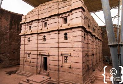 Lalibela Northern Cluster older churches rougher stone cutting skilled craftsmanship Ethiopia