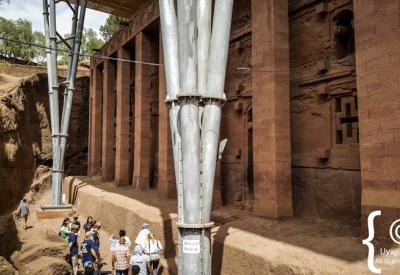Lalibela Southern Cluster pilgrims white shema sacred devotion Ethiopia photography Uyaphi