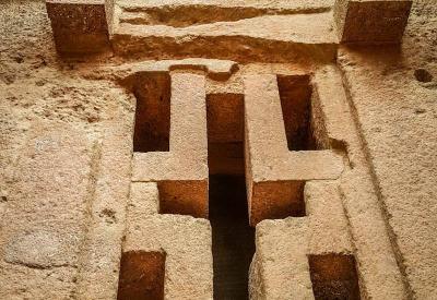 Lalibela Southern Cluster dramatic scale hewn church granite walls Ethiopia photography