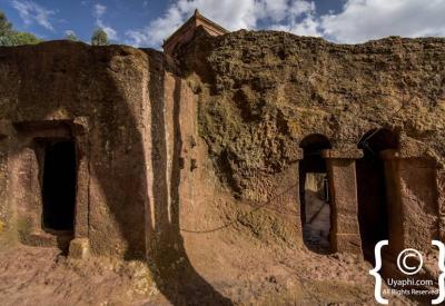 Lalibela Southern Cluster protective tarpaulin UNESCO preservation rock churches Ethiopia