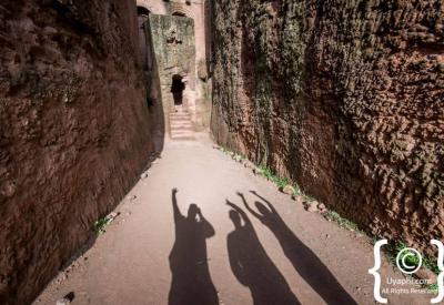 Lalibela Southern Cluster 20-25 metres deep chiselled solid granite block mind-blowing skill Ethiopia