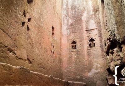 Lalibela Southern Cluster pilgrims white shema sacred devotion Ethiopia photography Uyaphi