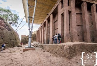 Lalibela Southern Cluster carved church pillar detail intricate craftsmanship Ethiopia photography