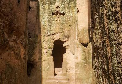 Lalibela Southern Cluster dramatic scale hewn church granite walls Ethiopia photography