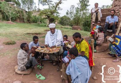 Ethiopian elderly man highland village portrait Northern Historical Route people photography