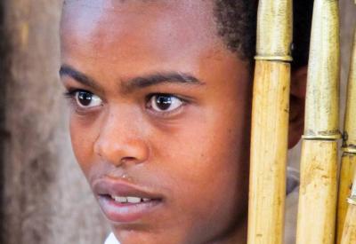 Ethiopian market vendor Gondar traditional goods Northern Historical Route photography
