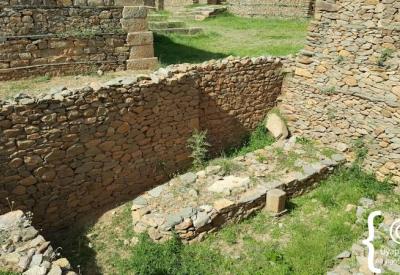 Dungur Palace Axum Ethiopia archaeological ruins possible Queen Sheba beneath photography