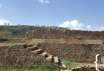 Queen of Sheba Palace Axum Ethiopia surrounding highland landscape ruins photography