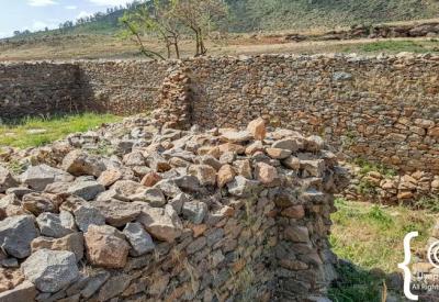 Queen of Sheba Palace Axum Ethiopia surrounding highland landscape ruins photography