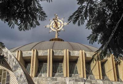 St Mary of Zion Church Axum Ethiopia exterior 1964 rebuilt version most sacred Ethiopia photography