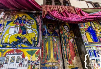 St Mary of Zion Axum Ethiopia Ethiopian Orthodox pilgrims ceremonial robes prayer photography
