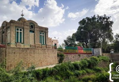 St Mary of Zion Axum Ethiopia Ark of Covenant small chapel adjacent main church photography