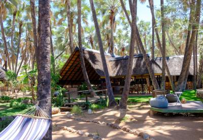 Omarunga Lodge dining area great food Kunene River Kaokoland Damaraland Namibia