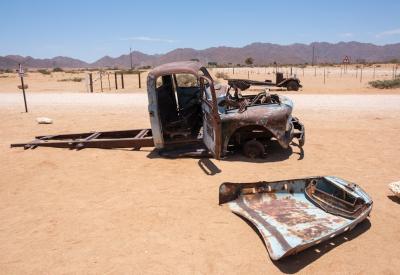 Solitaire Namibia desert road Namib bad roads Sossusvlei Swakopmund photography